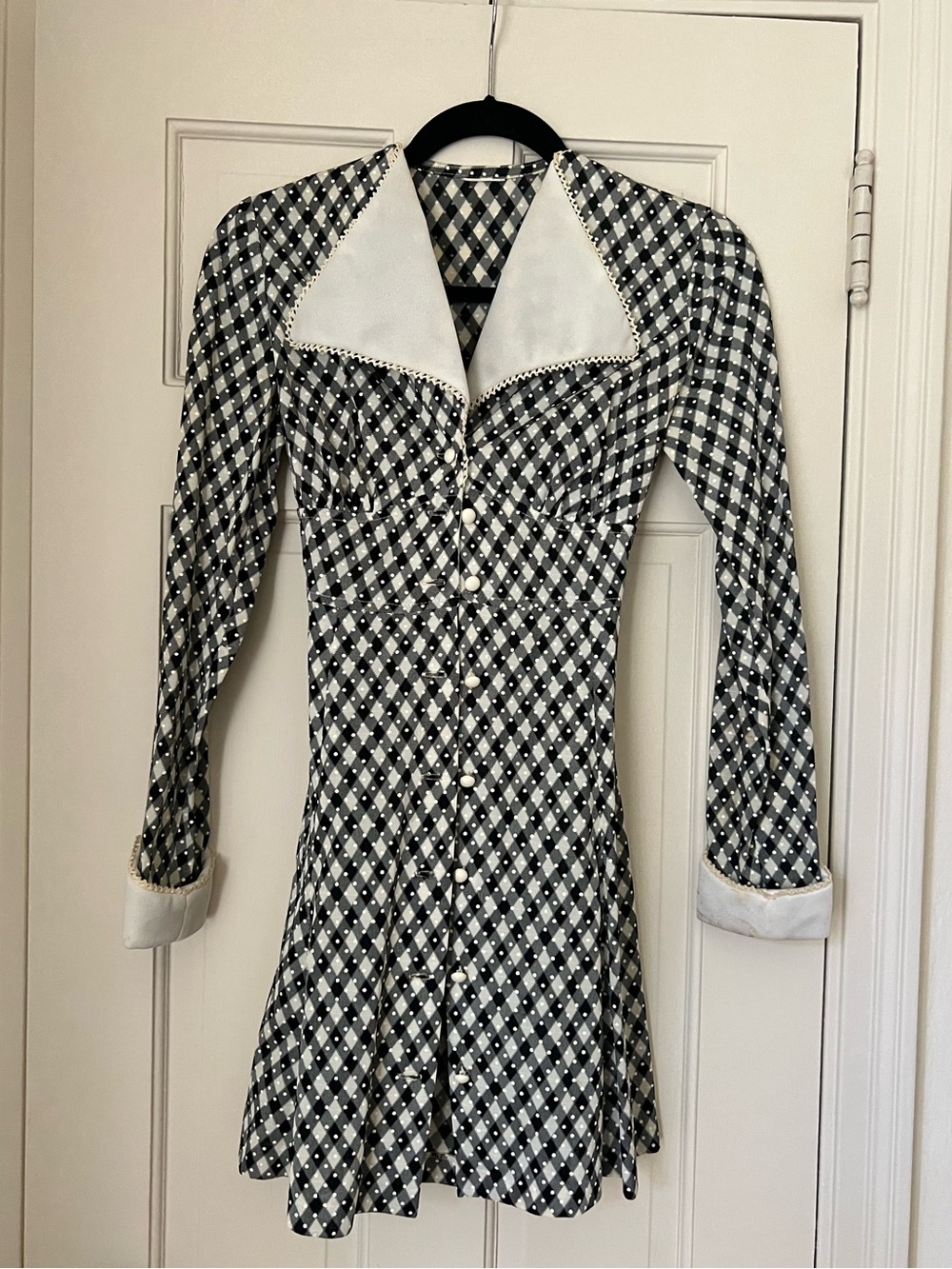 Vintage 1970s Gingham Dress
